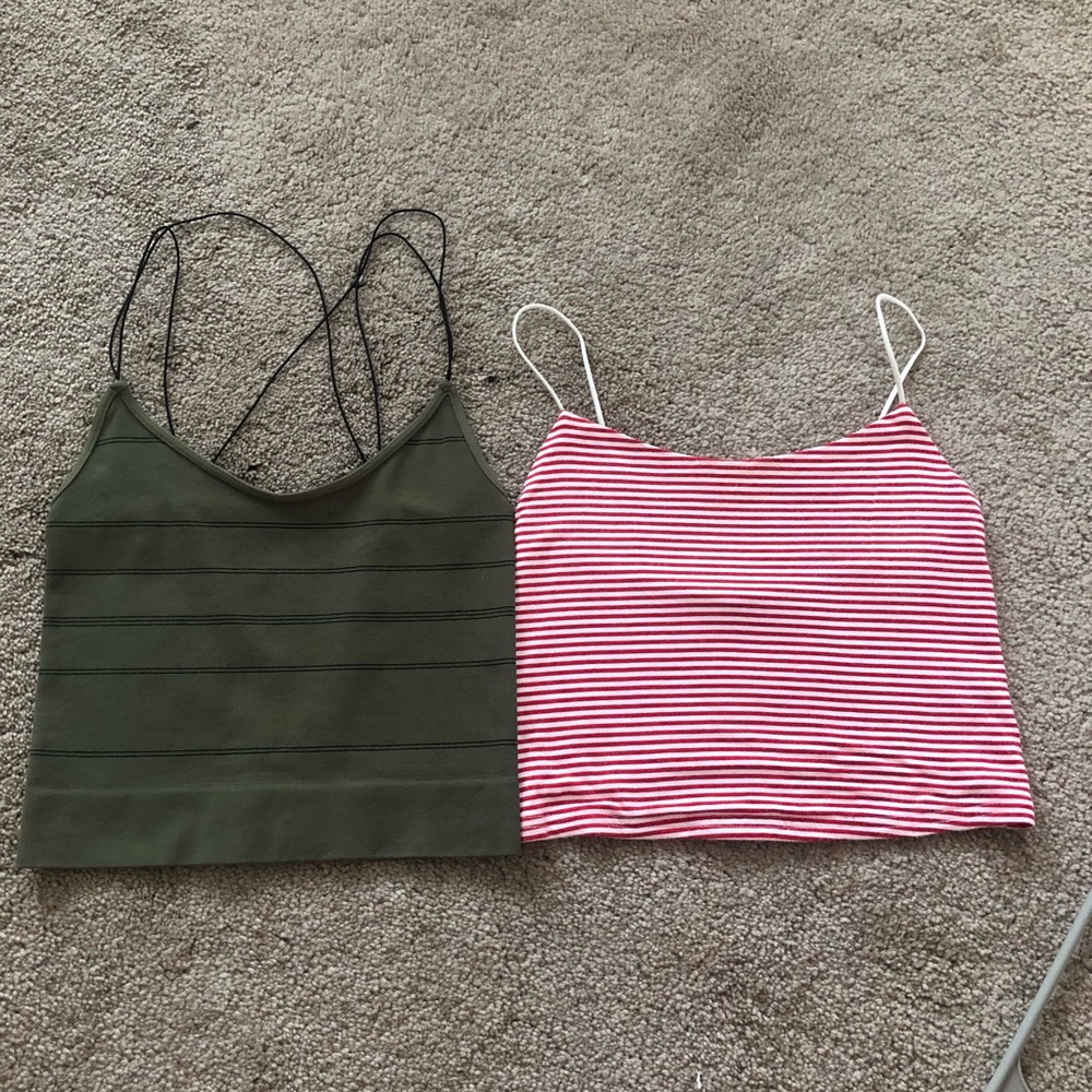 Striped crop tops XS